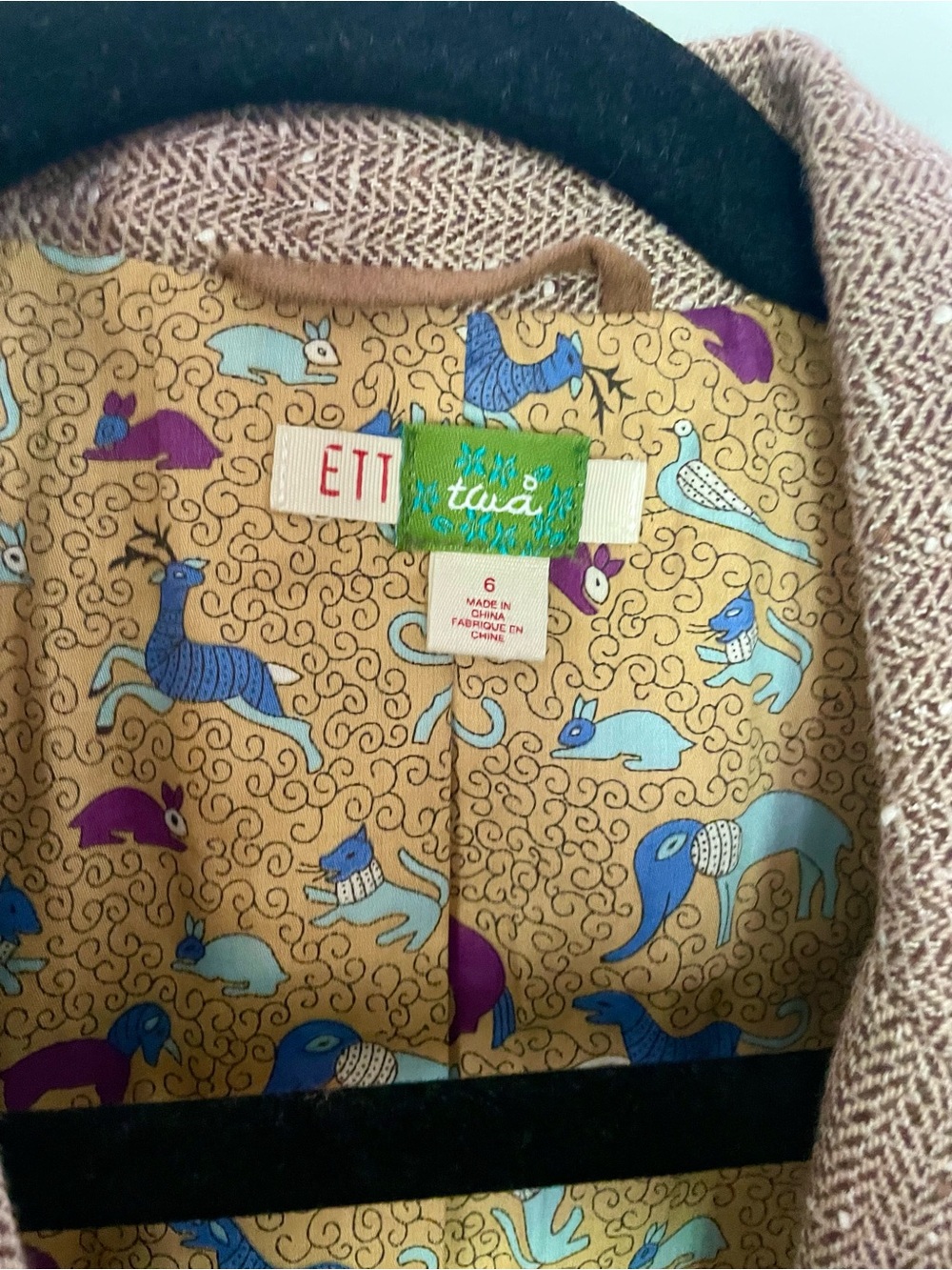 Tweed Blazer with Suede Elbow Patches - Picture 10 of 12